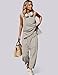UEU 2 Piece Sets for Women Summer Outfits Lounge Sets Casual Sleeveless Tank Top Harem Pants Travel Matching Beach Work Trendy Comfy Fashion Clothes Slouchy Loungewear LightKhaki M