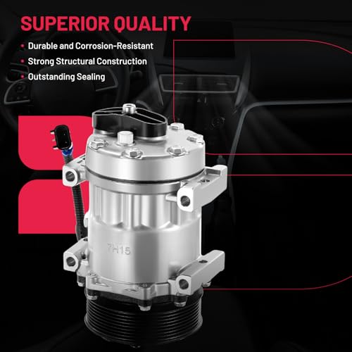 BDFHYK Air Conditioning A/C Compressor with Clutch compatible with Freightliner FL70 1992-2005, M2 106 2005, Sprinter 2500/3500 2015-2018 Replacement 58784, 1521843, ABPN83304003, ABPN83304123