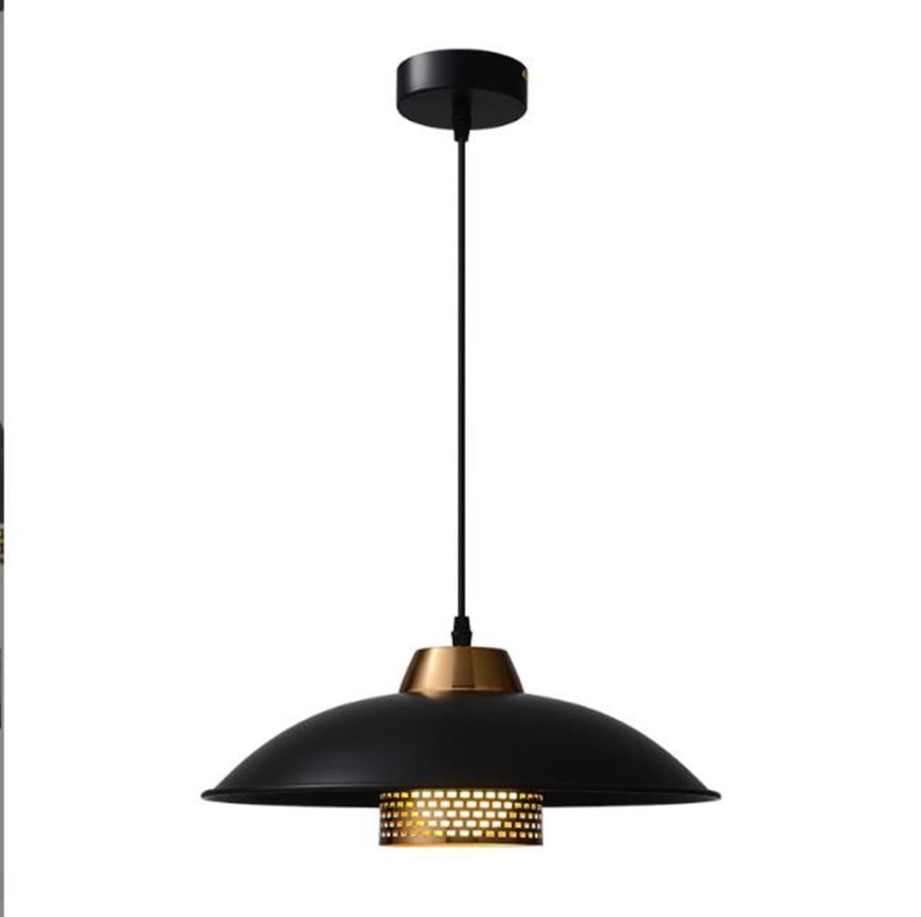 Suspension minimaliste noire pour sublimer votre salle à manger scandinave de 38cm