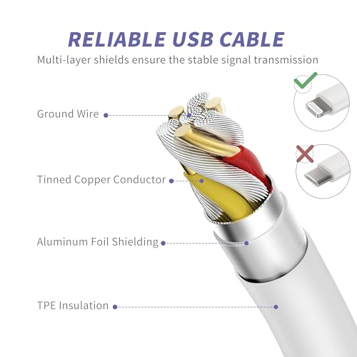 Image of iPhone Charger Fast Charging,[MFi Certified] 2Pack 20W Type C Fast Charger Block with [10FT&6FT] USB C to Lightning Cable Compatible for iPhone 14 /13 /12 /11 Pro Max /Xs Max /XR /X,iPad