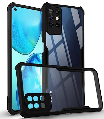 Image of Jkobi Back Cover Case for Infinix Note 8i (Shockproof with Polycarbonate Clear Panel | Professional Black)