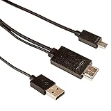 SumacLife SLMicroUSBHDMIAdpt Black 11-Pin Micro USB to HDMI Built-In MHL Adapter with 6-Feet HDMI Cable, Plug and Play