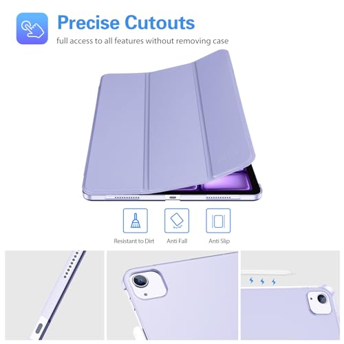 Image of ProCase Smart Case for iPad Pro 12.9 2022 /2021 /2020 /2018, Slim Stand Hard Back Shell Smart Cover for iPad Pro 12.9 inch 6th Gen /5th Gen /4th Gen /3rd Gen -Purple