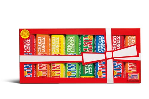 TONY'S CHOCOLONELY - Rainbow Tasting Pack 8er Set 385 g - Geschenkverpackung mit 8 Schokoriegeln in verschiedenen Sorten, ideal zum Probieren oder als Geschenk. Ohne Palmöl, hergestellt in Belgien