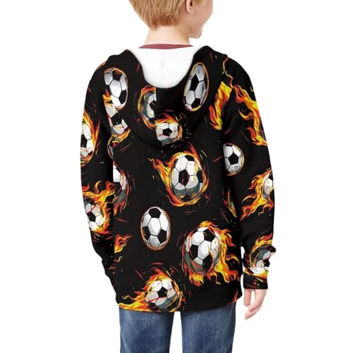Fun Graphic Print Hoodie for Boys Athletic Loose Fit Zip Up Hoodies for Boys Hooded Sweatshirts with Pockets3