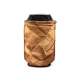 ZipSip MAGNET- Adjustable All-In-One Coozie with Zippers for Cans, Bottles, Slim Cans, Pint Glasses, Party Cups, Coffee – Can Cooler - Insolated Neoprene Sleeve - Brown Paper Bag, Medium