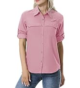 Women's UV Sun Protection Fishing Shirts Long Sleeve Hiking Safari Shirts