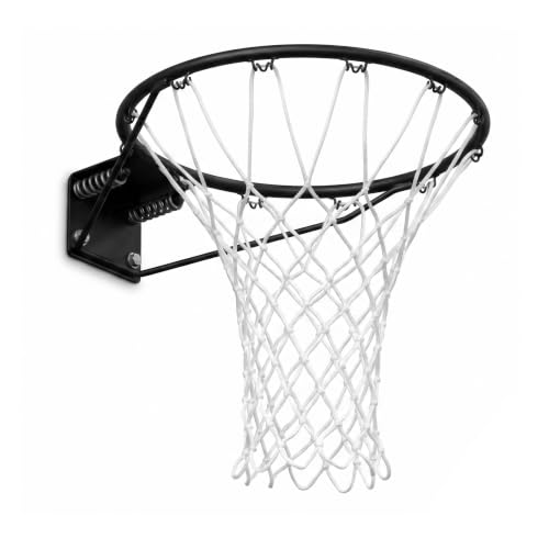 Bee-Ball Basketball Rim 18 Official Size 45cm Basketball Ring Hoop with Spring-Loaded Bolt & White Net