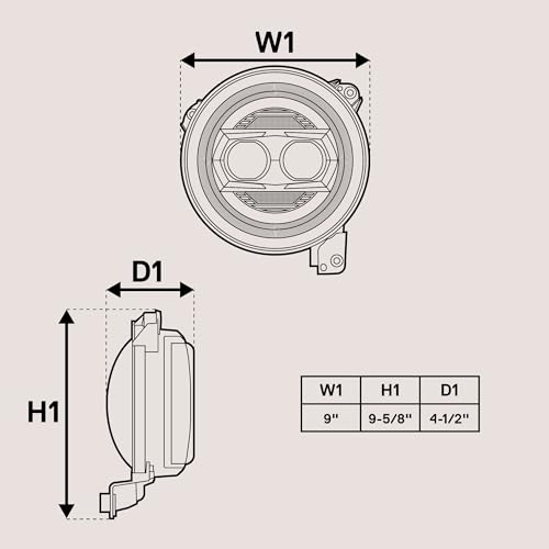 Online Led Store LEDHDL1704 True Mods 9 Inch Round Led Headlights Replacement For 2018-2025 Jeep Wrangler Jl Jlu Unlimited Gladiator Jt Accessories [Dot Approved] [Dual Halo Drl] Sealed Beam Front Head Light Lamp Bulb thumb #6