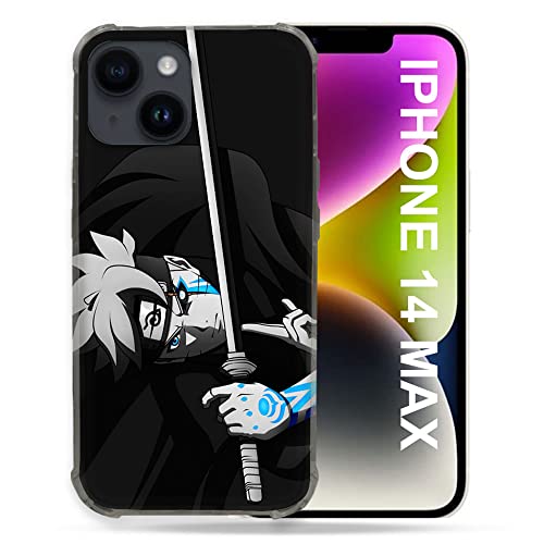 Coque iPhone 14 Plus Boruto Manga Cokitec pour smartphone 6.7 pouces Protection Noire