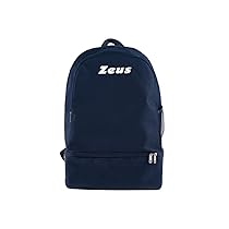 Zaino Start per Zeus Sport Tasca Principale Relax Allenamento Fitness Palestra Borsone Zaini Zainetti Scomparto Inferiore Boxe Calcio Calcetto Fondo Rigido (Blu, H 50 x L 33 x P 23 cm)
