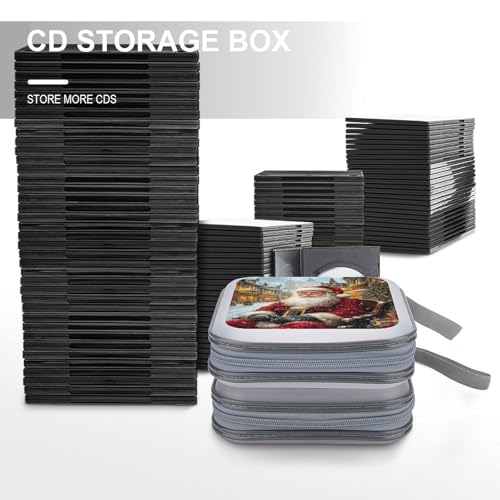 Étui CD 40 capacités en plastique rigide rétro pour voiture
