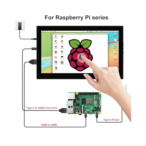 Image of Touchscreen Portable Monitor 8-Inch,Small HDMI Monitor 800 * 480 Built-in Speakers,for Raspberry Pi PS4 Switch Laptop Windows