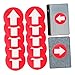BESPORTBLE 20pcs Reflective Arrow Direction Stickers Markers for Outdoor Camping and Stairway Guidance Bright Red Adhesive Signs for Navigation