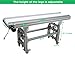 TECHTONGDA Flat Belt Conveyor Systems for Industrial Transport Aluminum Frame Conveyor Length 59inch Belt Width 11.8inch PVC Belt