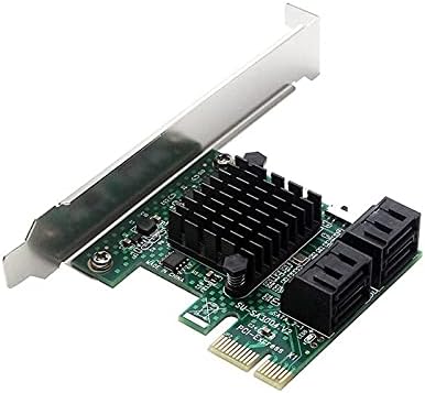 Lysee 3D Printer Parts & Accessories - PCIe PCI Express to 6G SATA3.0 4-Port SATA III Expansion Controller Card Broad Adapter