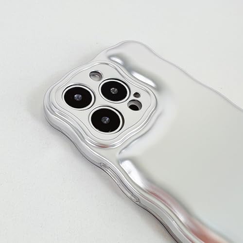 Coque silicone iPhone 13 argent givré anti-choc et anti-traces
