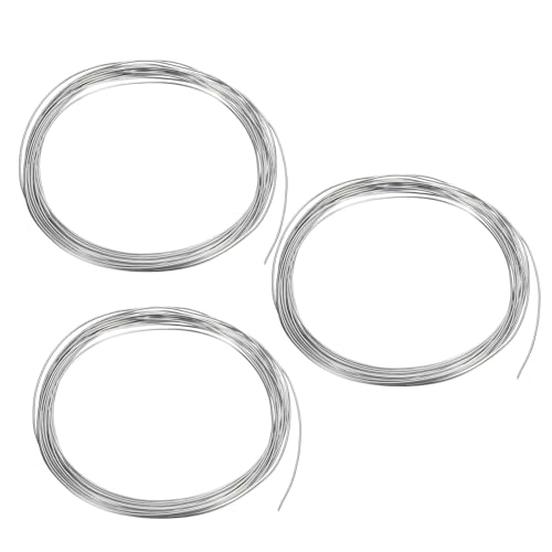 PATIKIL 99.99% High Purity Zinc Wire, 3 Rolls 20 Gauge Pure Zinc Wire 0.8mm Soft Beading Wire Lab Scientific Experiment Zinc Wire Tool (16.4Ft/Roll)