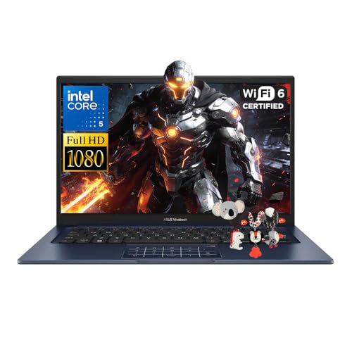 Image of ASUS Vivobook 14 Laptop, Intel 10-Core 5 120U(Up to 5GHz), 16GB RAM 1TB SSD, 14" FHD Win 11 Wifi6 Bluetooth Long Battery Life Laptops-Computer for Business College Students w/GM Accessory