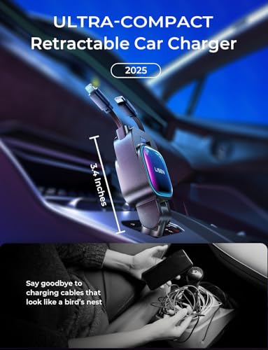 LISEN 4-in-1 Up to 96W Car Charger w/ Retractable USB-C + L Cable - image 5