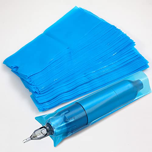 Tattoo Pen Machine Covers Disposable Cartridge Tattoo Machine Covers 200pcs 7.5x2.7\" Pen Type Tattoo Grip Sleeves Tattoo Pen Bags for Tattoo Supplies Tattoo Machine Gun Accessories (Large)
