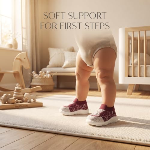 Image of Infant Shoes for Baby Boys & Girls | Musical Sound Walking Shoes | First Walker Shoes for Toddlers | Lightweight Breathable Knit Sneakers | Soft Sole Comfortable Slip On Shoes for Newborns, Babies & Kids
