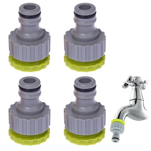 NHQZ 4 Piezas Kit de conexión de grifo, manguera de jardín, conectores rápidos, manguera de agua de jardín, conectores rápidos, accesorios de manguera de riego, verde