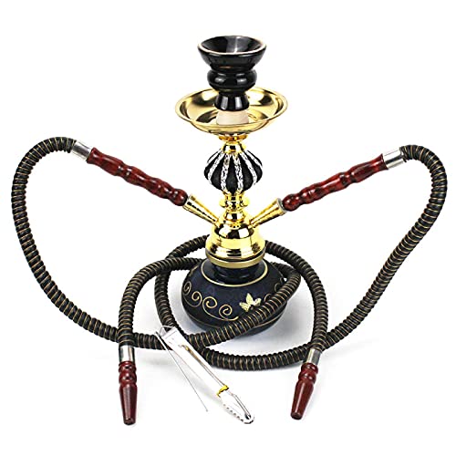 XXIXXV Hookah konventionelle Wasserpfeife mit 2 Schlauch Glasboden Flasche Shisha Nargile Sheesha Narguile Chicha… – Bild 6