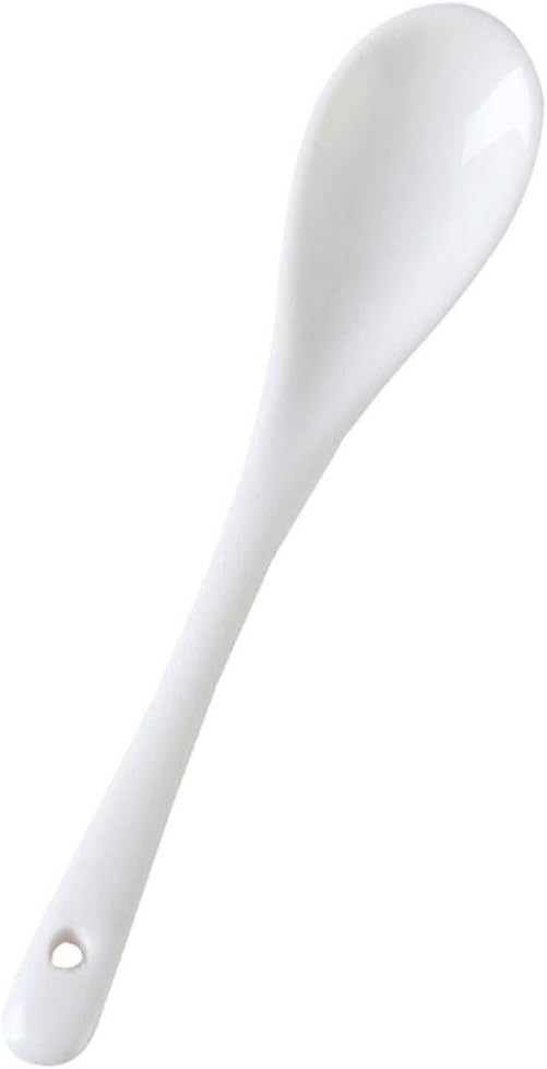 Ceramic Coffee Spoon Mixing Spoon Mini Ceramic Milk Spoon Set of 10 White Soup Spoons