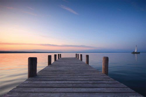 Jetty – Ponton du débarquement 2 – Poster imprimé paysage – Dimensions 91,5 x 61 cm + 1 poster de 61 x 91,5 cm