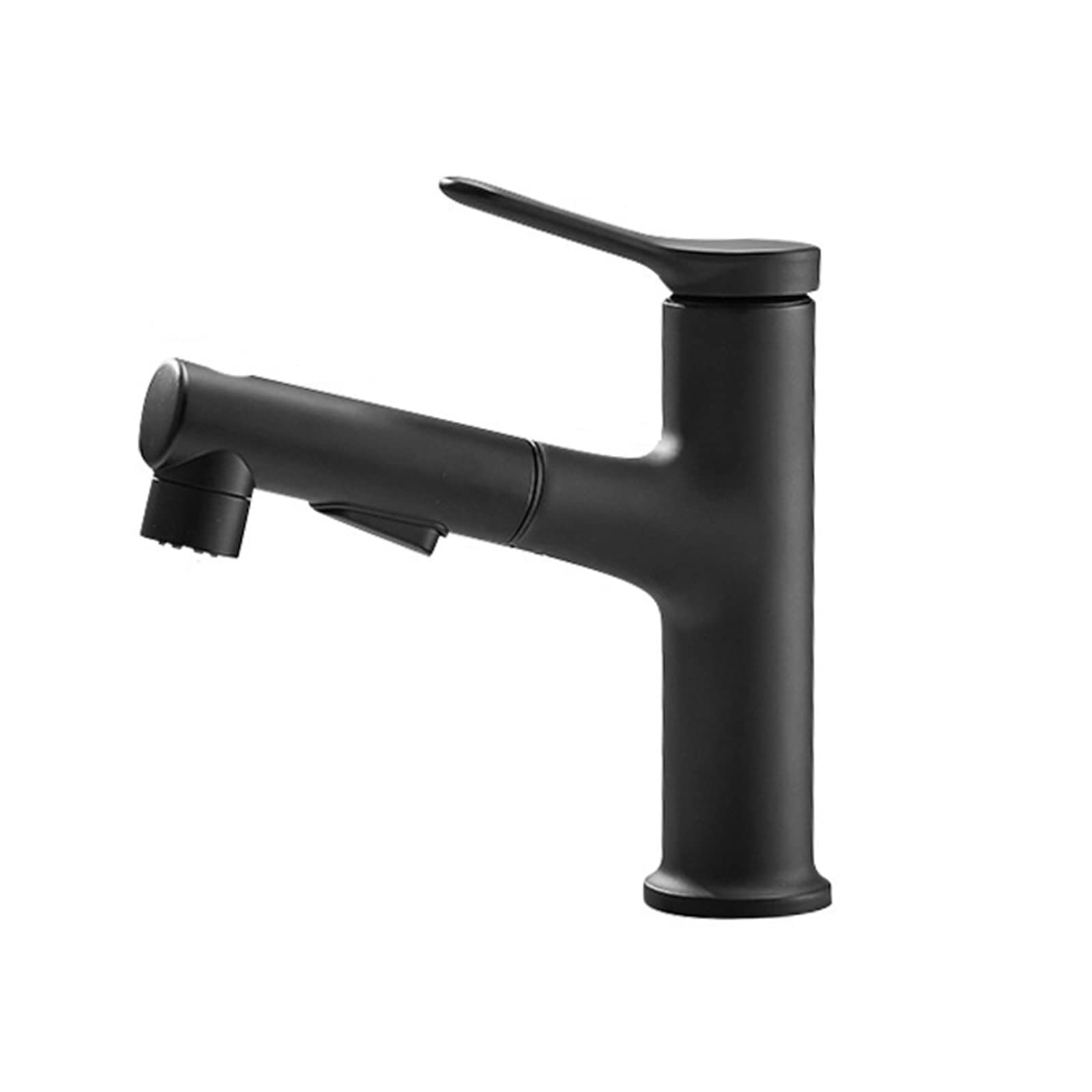 Mitigeur de salle de bain avec pulvérisateur extractible eau chaude et froide monotrou