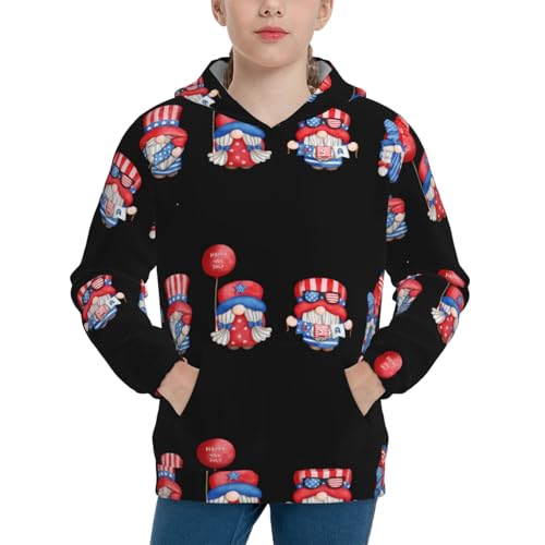 Cute Gnome Kid Hoodies Boys Sweatshirts Girls Pullover with Pocket