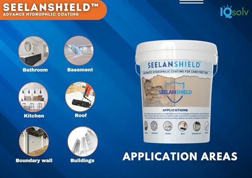 Image of IQsolv SEELANSHIELD : (4kg) Strong waterproof coating that resists chemicals and abrasion. Prevents leaks and dampness - ideal for roofs, tile joints, bathrooms, and kitchens.