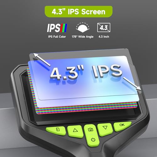 Z34 Endoskopkamera mit Licht 10m, inspektionskamera Triple Lens DREI Linsen Endoskop mit...