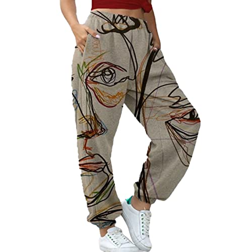 Pantalón de Mujer, Bolsillos con Elástico en la Cintura. Pantalones Deportivos de Mujer para Hacer Deporte. (M)