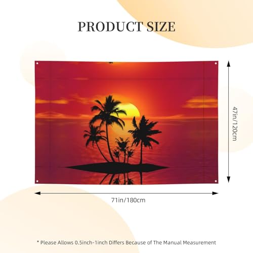 Drapeaux imprimés coucher de soleil tropical pour s'évader à la maison - 7