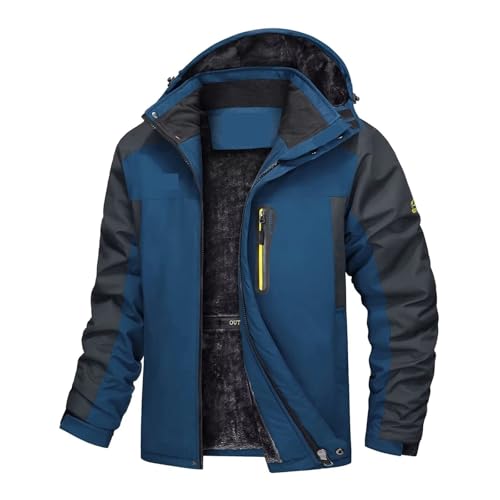 Manteau de neige homme à capuche amovible pour le ski et la ville