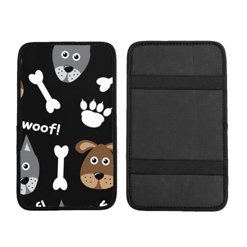 BYwenhopnbs Cuscino per bracciolo centrale della console di Dog PawsCar, cuscino per corrimano
