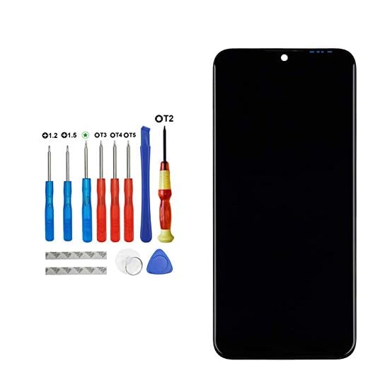 E-YIIVIIL Ersättning LCD-skärm kompatibel med Huawei Y6 2019 MRD-LX1F, MRD-LX1, MRD-LX3 Y6 Prime 2019 Y6 Pro 2019 MRD-LX2 svart (med ram) ersättning LCD-pekskärm reparationsdel med verktygssats