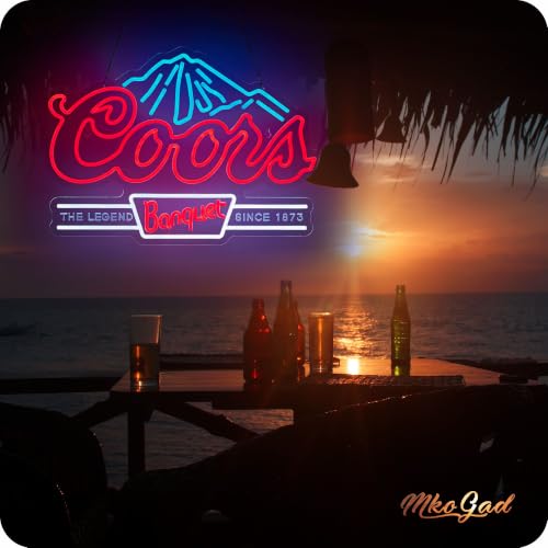 Image of Large Size Crs Banquet Beer Neon Sign Bar Led Light, Size: 24 X 18 Inch | 12v Neon Sign with Dimmer AC Adaptor for Wall Decor Man Cave Bar Pub Restaurant Party Gift Wall Art
