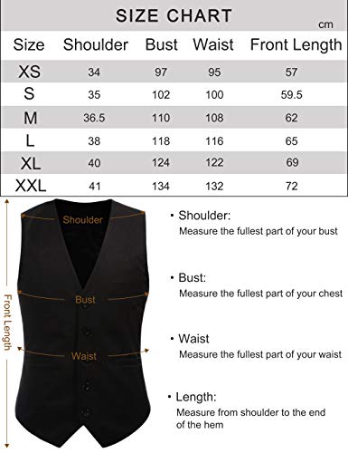 Babeyond Mens Vintage Suit Vest Business Slim Fit Suit Vest Formal Classic Vest (Beige, M) #TOP6