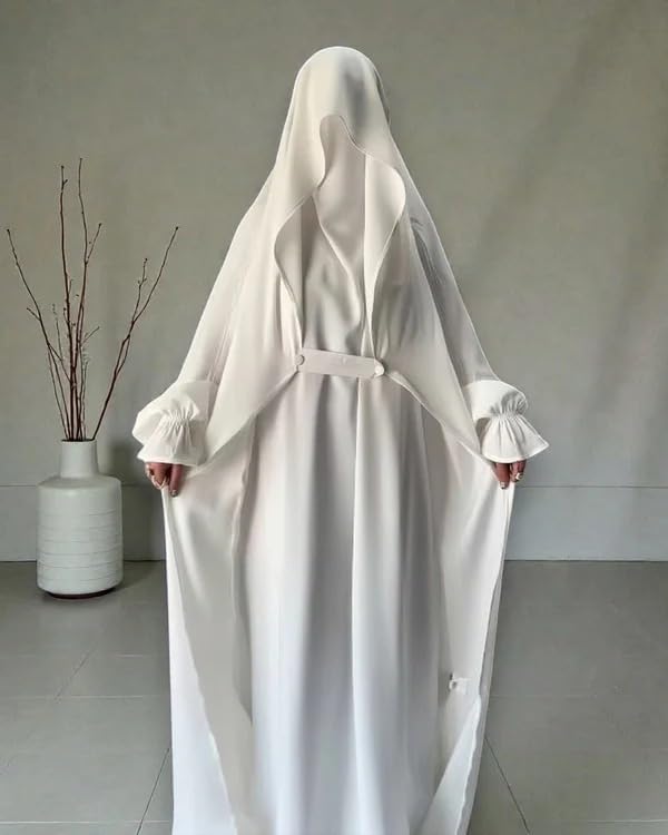 Image of NAZNEEN Saudi Jilbab Full Length and Noise Pc MATT NIDA Fabric with extra panel to cover face