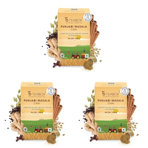 Image of Teabox Punjabi Masala Chai - Bold & Spice-Infused, Inspired by Iconic Dhabas | Rich, Strong, & Aromatic with 8 Indian Spices | Traditional, Invigorating, and Perfect for Milk | A True Punjabi Classic