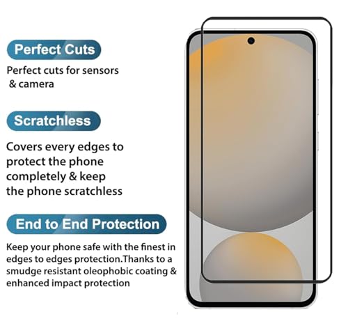 Image of Tempered Glass Screen Protector Compatible for Samsung Galaxy A36 5G | Front And Back Screen Guard With camera lens protector