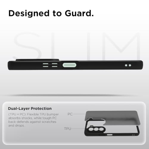 Image of RIGGEAR Shockproof Sleek Hybrid Armor Back Cover Case for OnePlus Nord CE6 Lite 5G / Nord CE 6 Lite 5G (Smoke Black Matte PC + Black TPU Bumper)