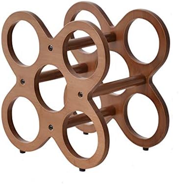 Estante para Vino de Bambú Natural, Organizador para 5 Botellas