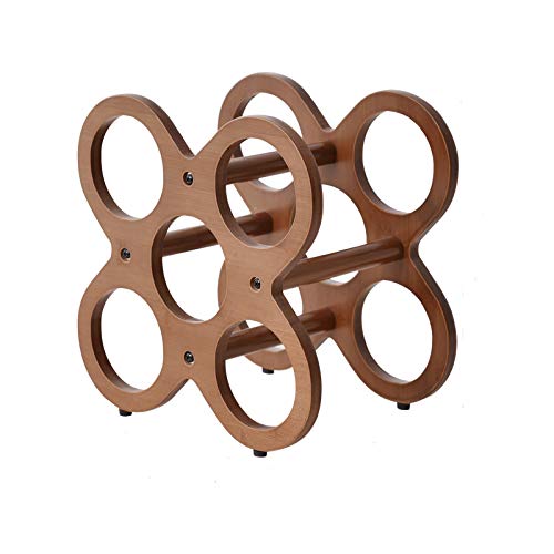 WITANHURST Wine Rack, Natural Bamboo Wine Display Rack Wine Racks Countertop, Wine Storage Racks Shelf Bottles Holder Organizer for Bar Cabinet Pantry Refrigerator or Free Standing