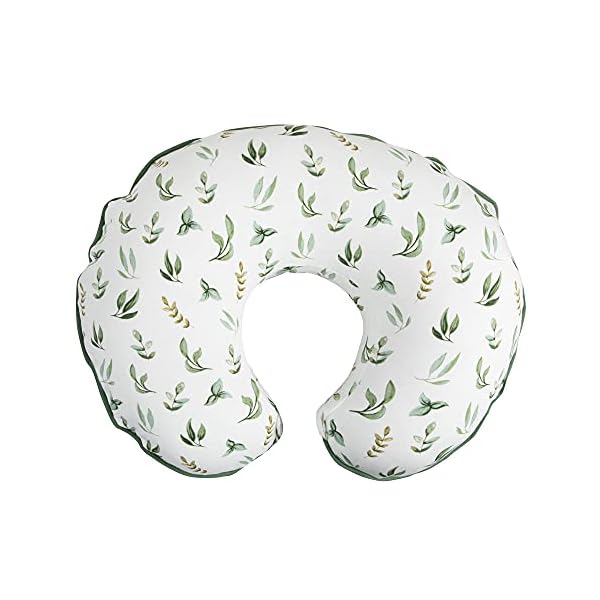 Boppy Kissenbezug aus Bio-Stoff, grüne kleine Blätter, modisches zweiseitiges Design, passend für alle Stillkissen und…
