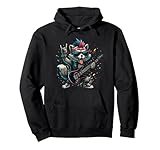 Photo Gallery rockstar raccoon funny punk rock amante della musica felpa con cappuccio Photo Gallery rockstar raccoon funny punk rock amante della musica felpa con cappuccio