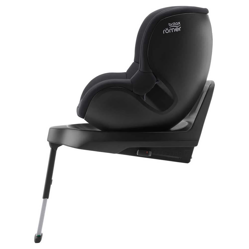 BRITAX RÖMER Reboarder DUALFIX PLUS, w zestawie wkładka dla noworodka i ISOFIX, dla dzieci w wieku 40-105 cm (i-Size), narodziny - 4 lata, Midnight Grey